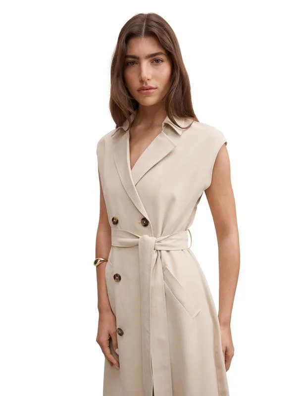 فورايفر نيو Elsa Sleeveless Trench Midi Dress