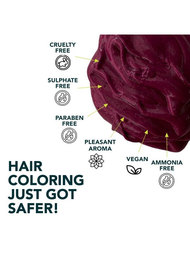 Paradyes Semi-Permanent Ruby Wine Diy Conditioner Based Hair Colour Infused With Aloe-Vera, Bhringaraj, Brahmi, Almonds & Amla 120 Gm  - Image 4
