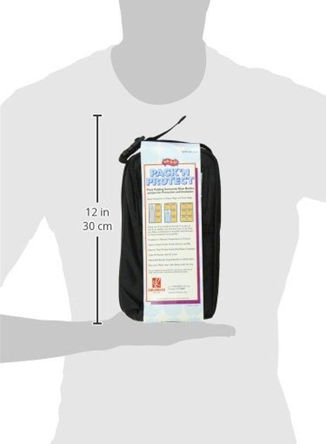 J.L. Childress Pack 'N Protect for Baby Bottles - Insulated Breast Milk Cooler Travel Bag for Moms, Portable Storage for Glass Baby Bottles & Food Containers, For Daycare or On the Go - Black - Image 3