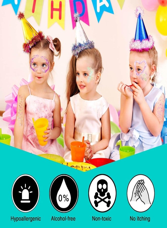 Skynest Clear White Body Glitter,Mardi Gras Face Glitter Makeup for Kids Women,Face Glitter for Running,Sparkly Chunky Hair Glitter,Singer Concert Festival Rave Accessories,Mermaid Glitter Face Paint - Image 3