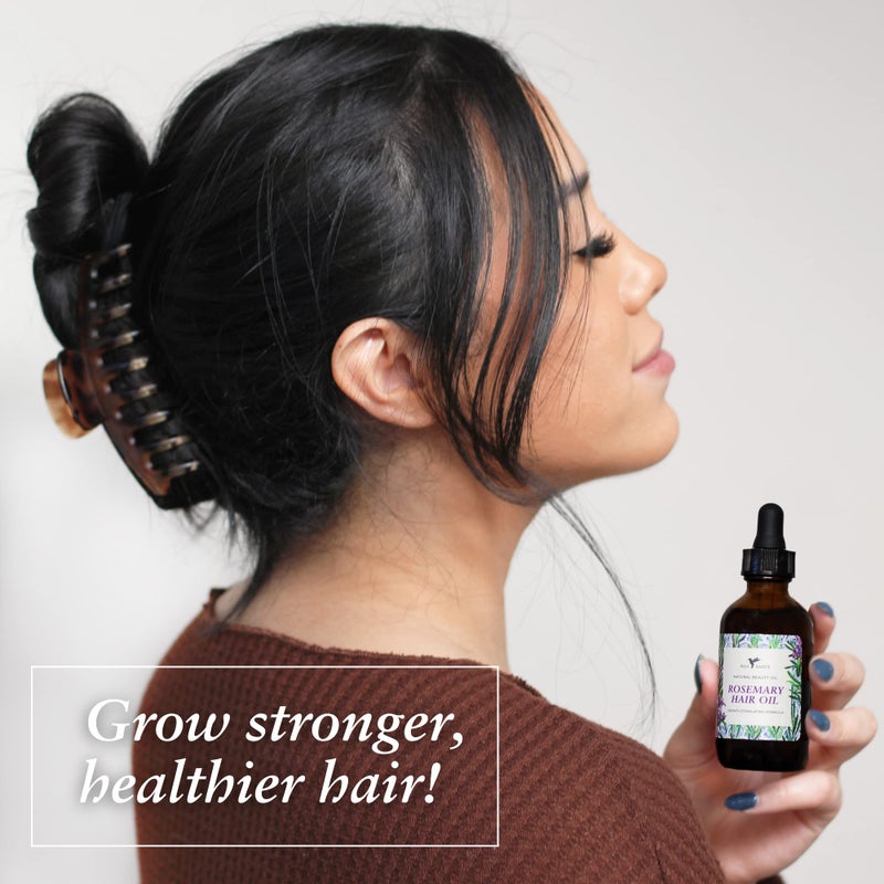Baja Basics Organic Rosemary Oil: Hair Growth, Moisturizing for Split Ends & Dry Scalp, Hair Strengthening, All Hair Types, 2 oz - Image 3