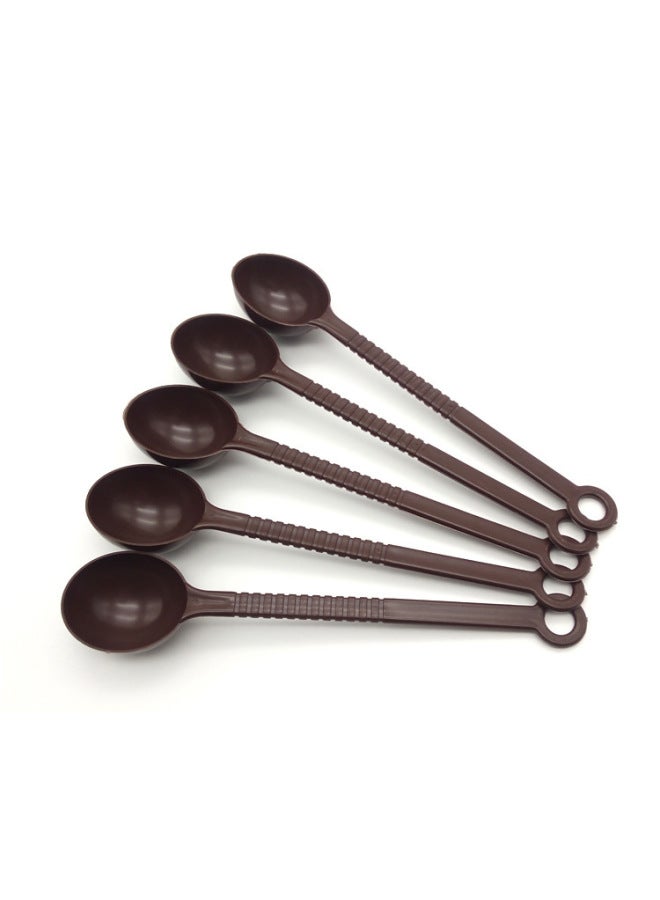 Milk Tea Special Precision Fruit Powder Spoon Long Handle Coffee Special Plastic 10G Measuring Spoon Spoon Coffee Spoon-Color:Brown-Specifications:Thickened Fruit Powder Spoon  - Image 4