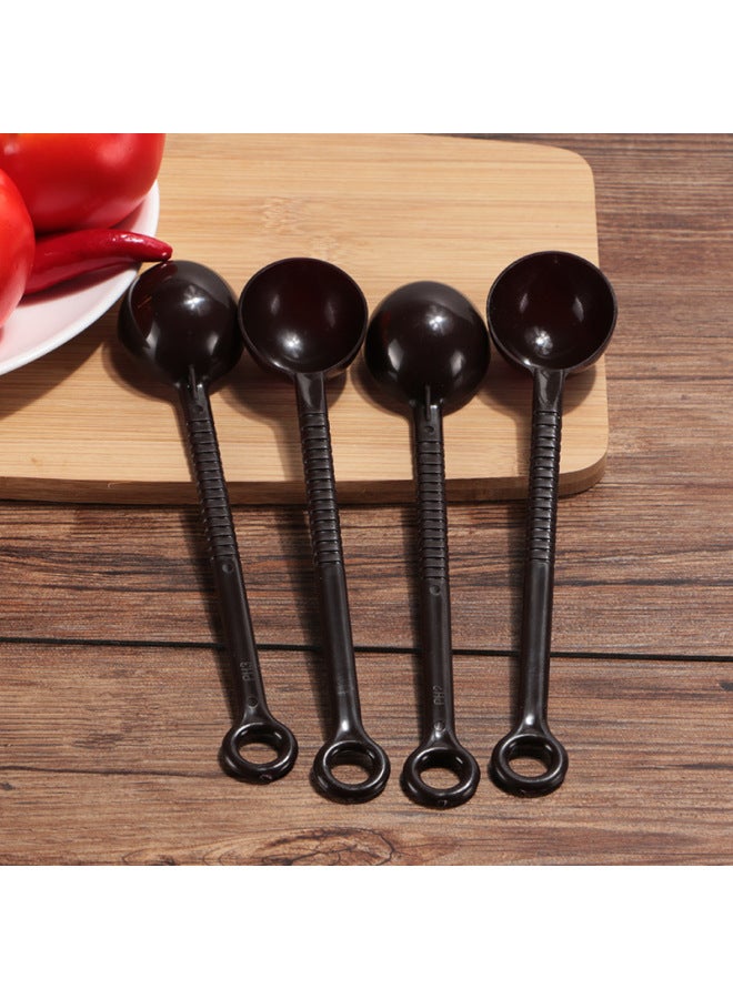 Milk Tea Special Precision Fruit Powder Spoon Long Handle Coffee Special Plastic 10G Measuring Spoon Spoon Coffee Spoon-Color:Brown-Specifications:Thickened Fruit Powder Spoon  - Image 1