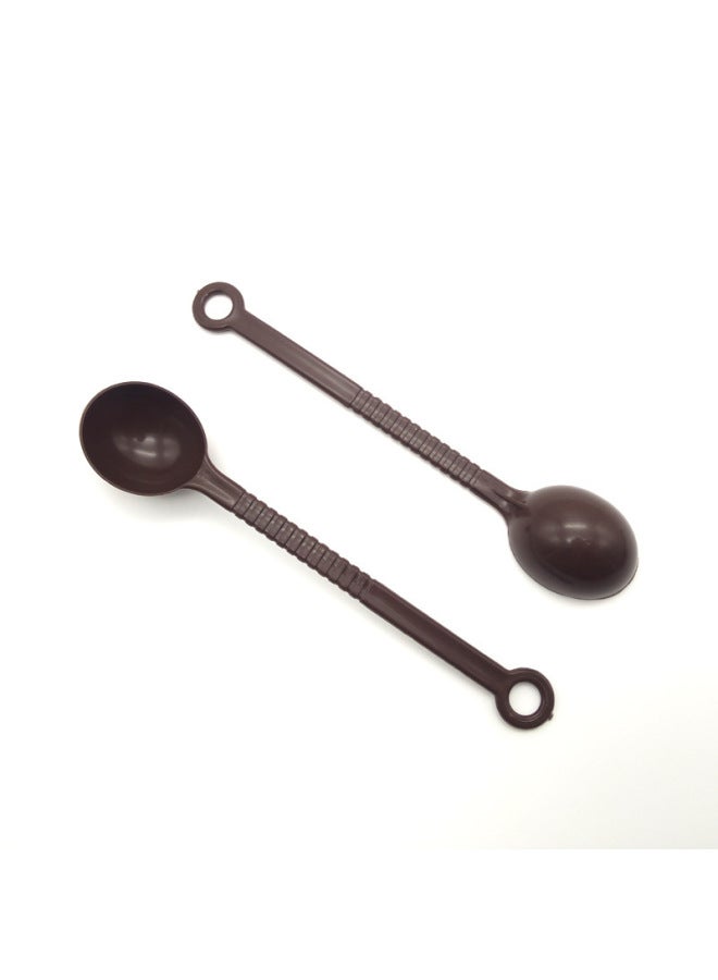 Milk Tea Special Precision Fruit Powder Spoon Long Handle Coffee Special Plastic 10G Measuring Spoon Spoon Coffee Spoon-Color:Brown-Specifications:Thickened Fruit Powder Spoon  - Image 5
