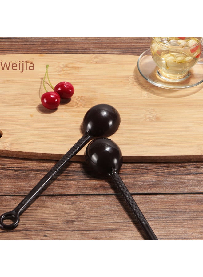 Milk Tea Special Precision Fruit Powder Spoon Long Handle Coffee Special Plastic 10G Measuring Spoon Spoon Coffee Spoon-Color:Brown-Specifications:Thickened Fruit Powder Spoon  - Image 2