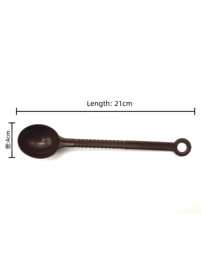 Milk Tea Special Precision Fruit Powder Spoon Long Handle Coffee Special Plastic 10G Measuring Spoon Spoon Coffee Spoon-Color:Brown-Specifications:Thickened Fruit Powder Spoon  - Image 3