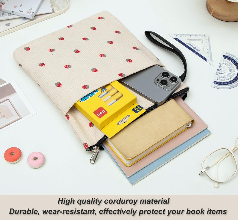DSIUE Book Sleeve, Book Covers for Paperbacks with Zipper, Book Lover Gifts - Image 4