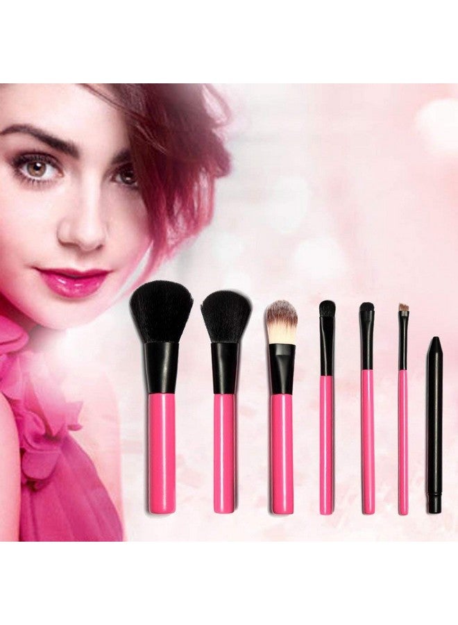 Vinayakart 7Pcs of Powder Foundation Blush Eyeshadow Eyeliner Lip Makeup Brush Set - Image 2