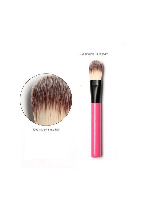 Vinayakart 7Pcs of Powder Foundation Blush Eyeshadow Eyeliner Lip Makeup Brush Set - Image 4