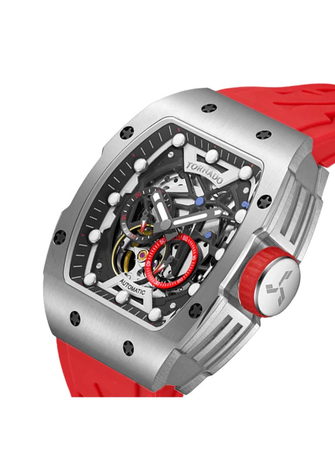 TORNADO Men's Silicone Automatic Watch T24302-SSRB - 38.5mmx49mm mm  - Image 5