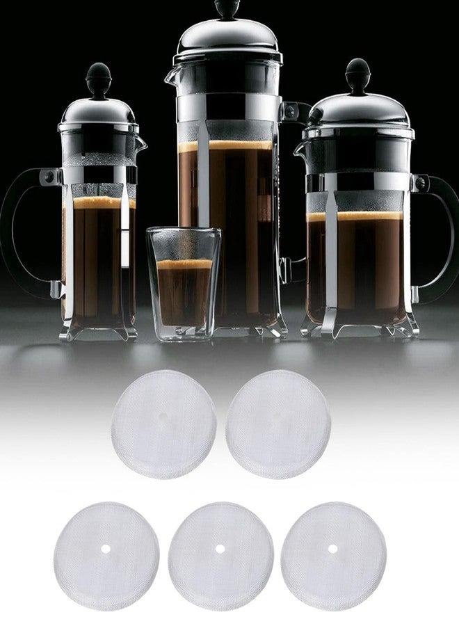 Chazcool 5PCS French Press Filter, French Press Replacement Filters, Stainless French Press Filter Screen for 600ml Coffee Pot Coffee Maker, 3in - Image 5