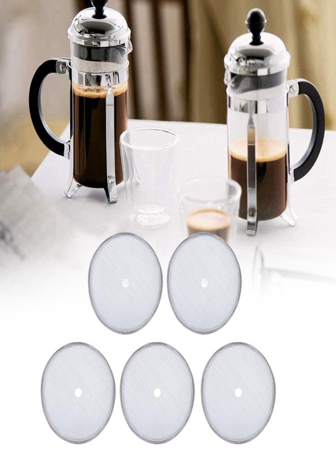 Chazcool 5PCS French Press Filter, French Press Replacement Filters, Stainless French Press Filter Screen for 600ml Coffee Pot Coffee Maker, 3in - Image 3