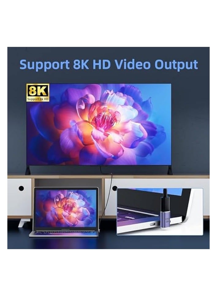 erorex 5 Pcs USB C Adapter, USB C Male to Female 90 Degree Connector, Up&Down, Middle Bend and Side Bend 90 Degree Right Angle for Laptop, Tablet, Phones, Game machine - Image 5