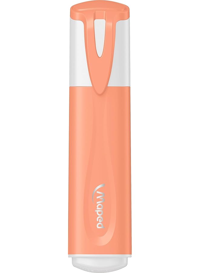 Maped 4 Fluo'Peps Highlighters Bevelled Tip Long Lasting Highlighters School And Professional Use Pastel Fluorescent And Glitter Ink Sunset Theme Pink Purple - Image 4