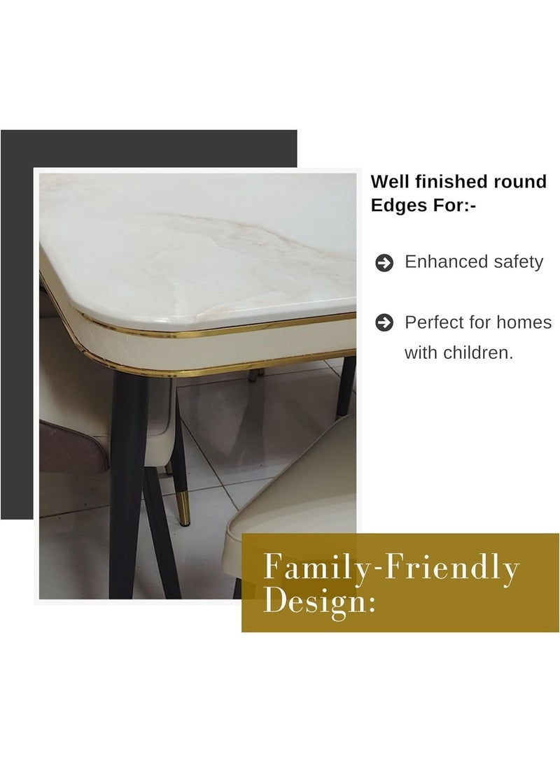 LHFHOMT HFHOMT-7 Pieces Dining Sets, Table and Chairs Set for 6 Person, Sturdy Kitchen Dining Room Set, Suitable Table Furniture for Home - Image 4