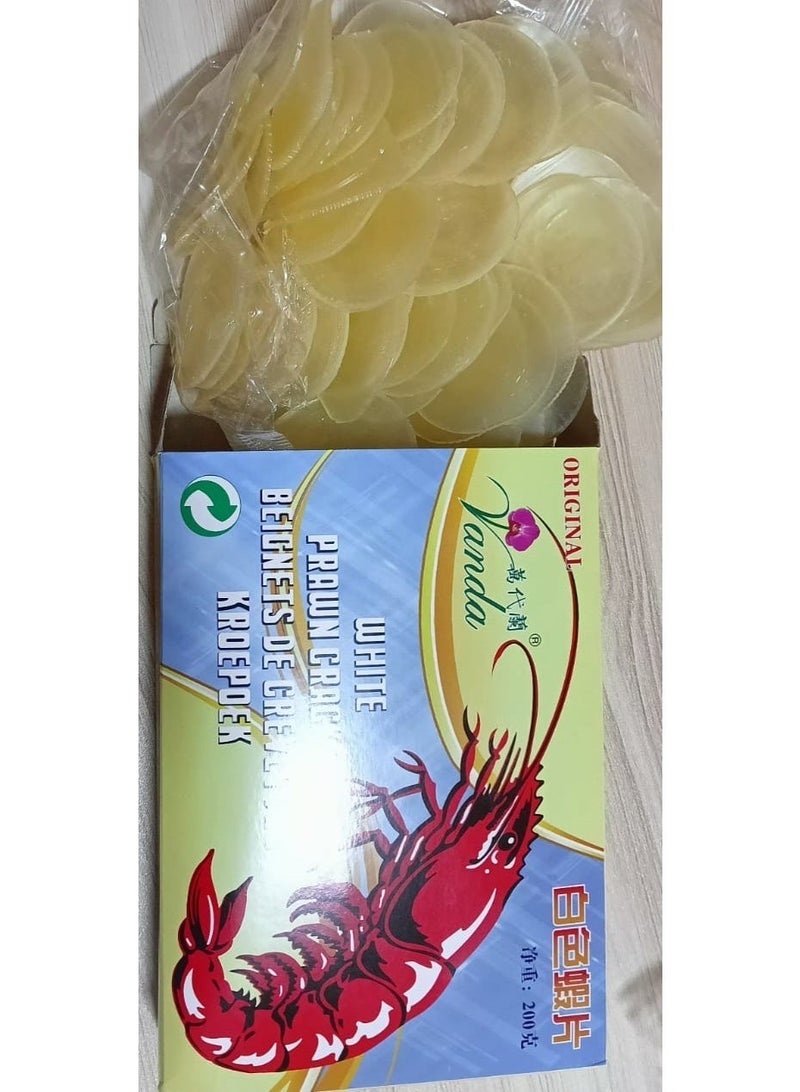 فاندا كراكرز الجمبري الأبيض 200 جم | وجبة خفيفة آسيوية | رقائق روبيان مقرمشة خفيفة - Image 4