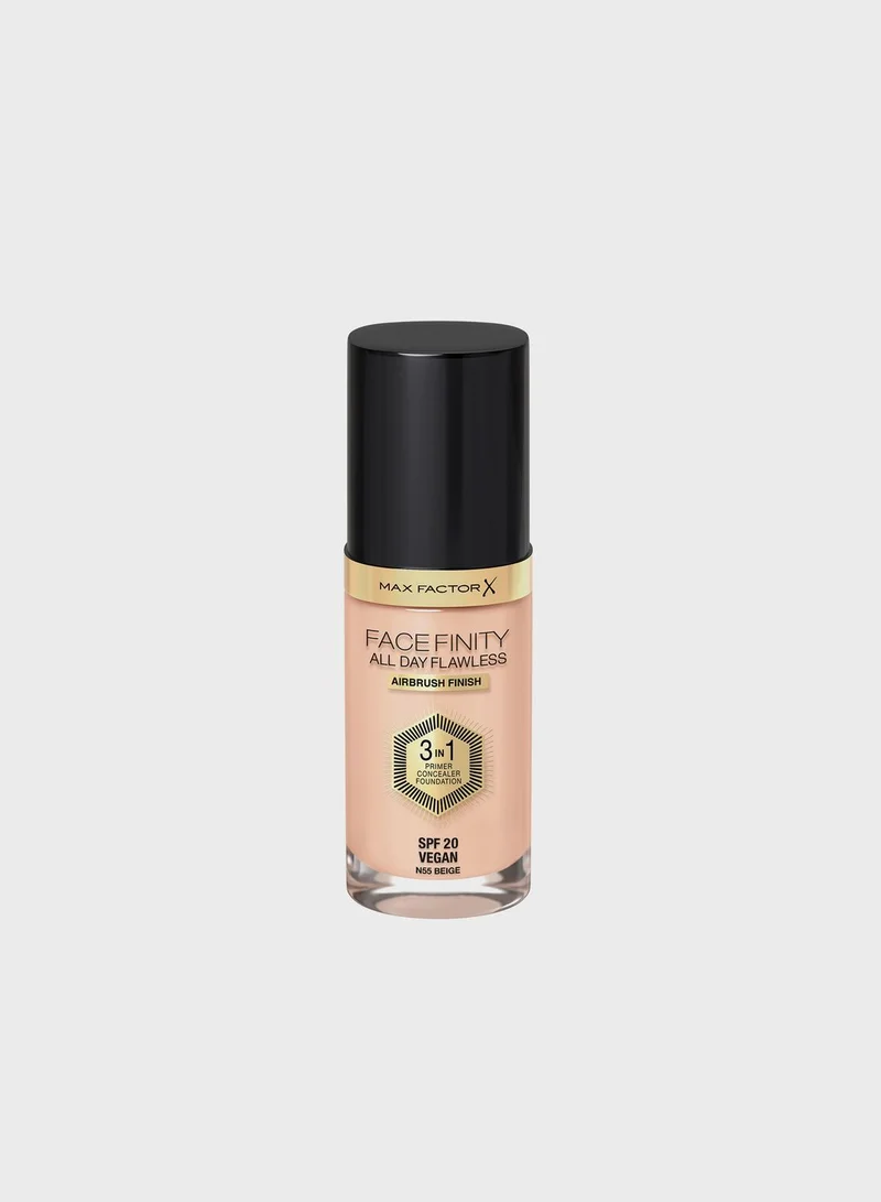 Max Factor Max Factor Facefinity All Day Flawless 3 in 1 Foundation – 55 – Beige, 30ml