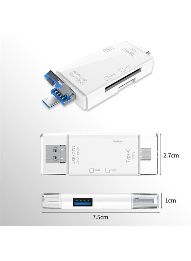 Neutral Private Touch Six-in-one Card Reader Mobile Phone Dedicated Type-c Multi-function Computer U Disk Camera Tf Sd - Image 1