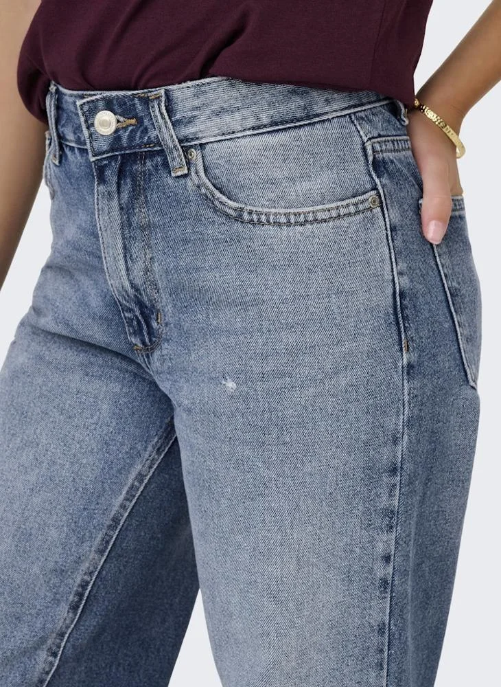 Only  Casual Mid Waist Wide Leg Jeans "30 for Women | Best Price UAE