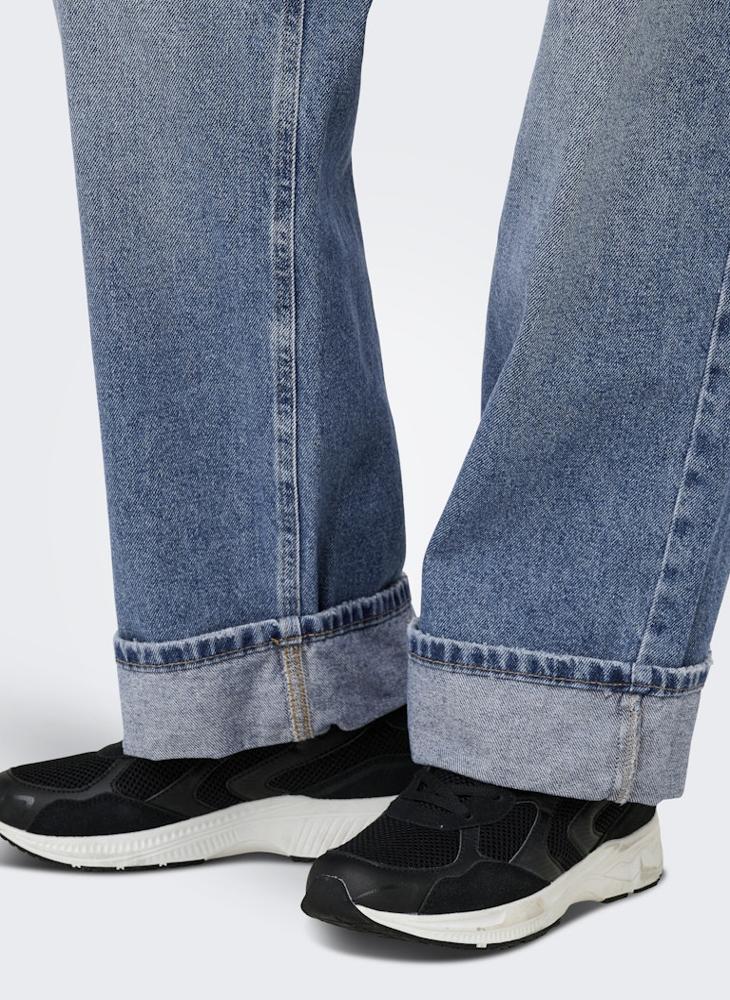 ONLY Casual Mid Waist Wide Leg Jeans "30 - Image 4