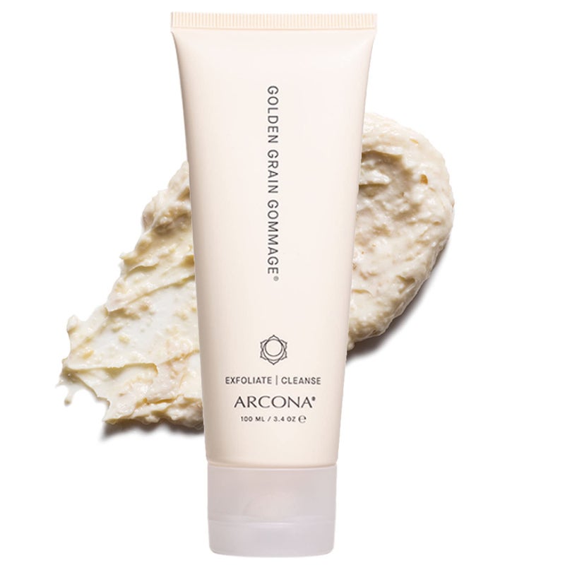 ARCONA Golden Grain Gommage - Retinol, Glycolic Acid, Aloe Vera, Olive Fruit Oil + Vitamin E, Cleanses, Exfoliates, Tones + Brightens 3.4 oz. Made In The USA - Image 1