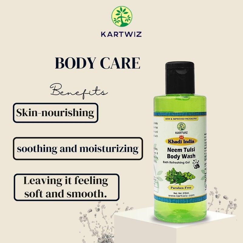 Khadi Herbal Herbigiri Herbal Neem Tulsi Body Wash 420Ml - Image 2