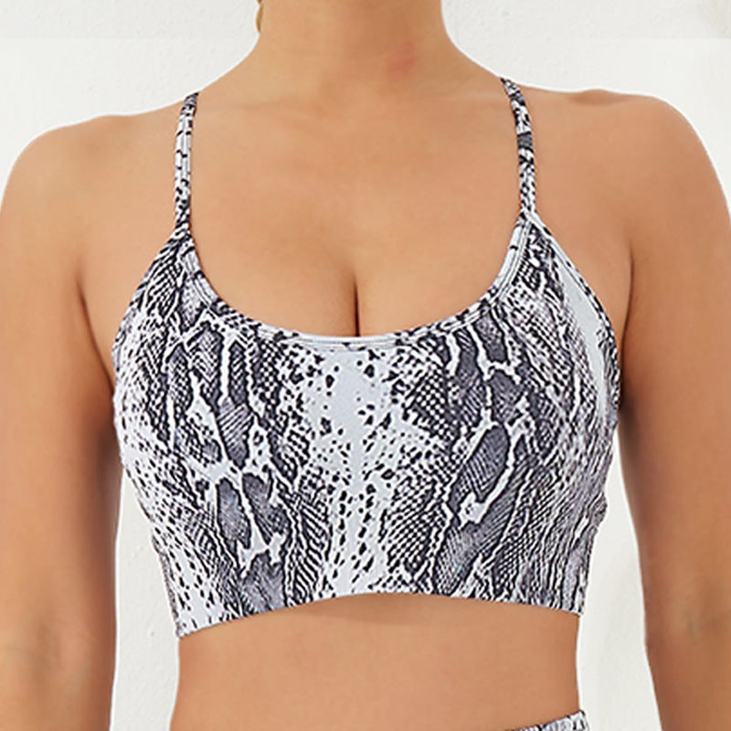Generic Breathable Athletic Bra Serpentine Gray