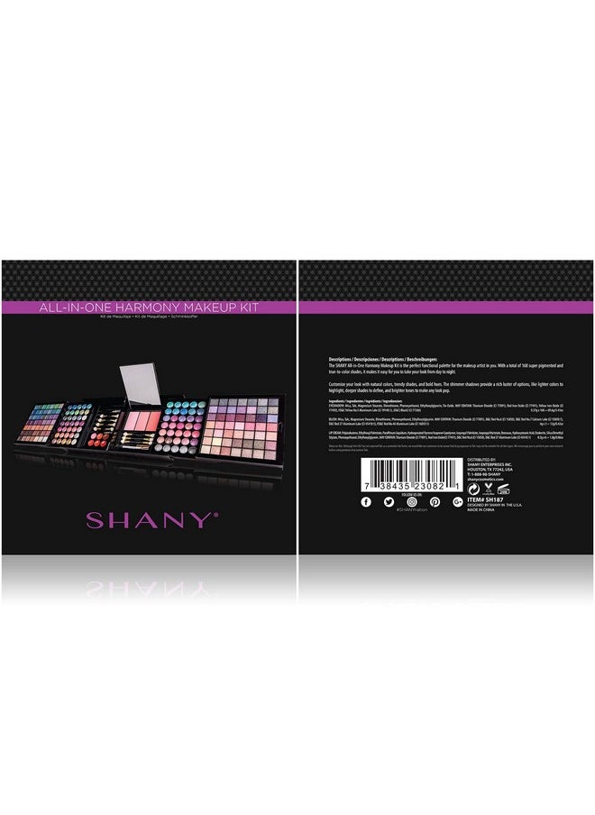 Shany SHANY All In One Harmony Makeup Set - Ultimate Color Combination - Eyeshadows, Blush Powder, Lip-gloss Lipstick, Mini Makeup brushes, Makeup applicators, HOLIDAY GIFT IDEA - New Edition  - Image 3