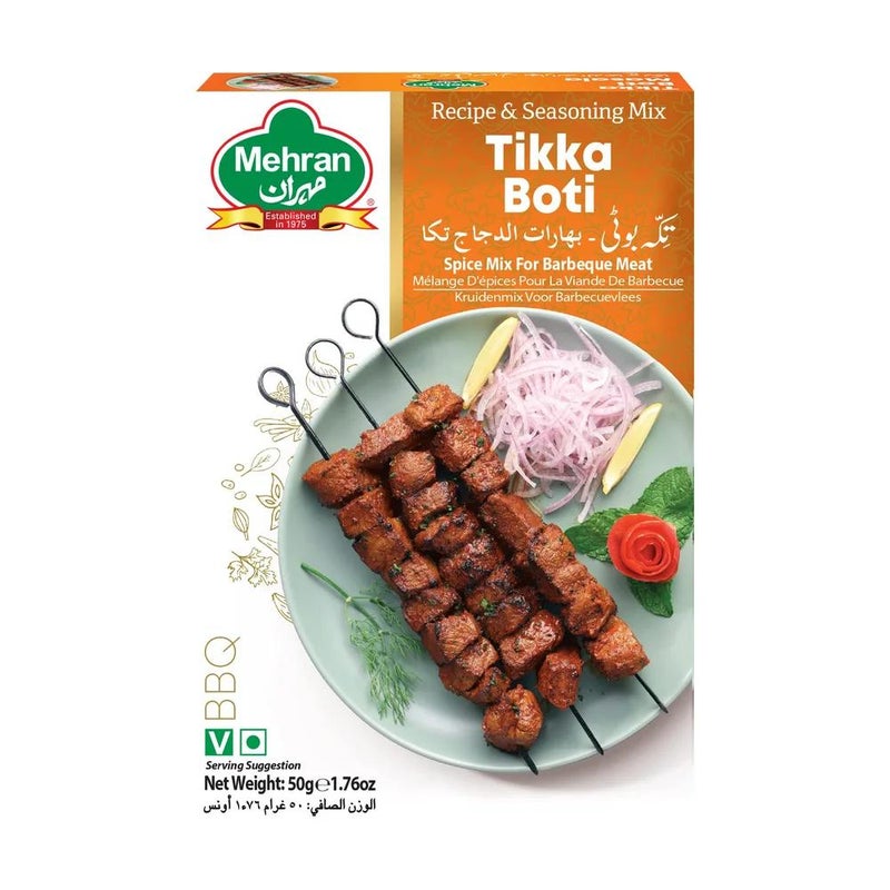 Mehran Tikka Boti Spice Mix For Barbeque Meat- 50gms