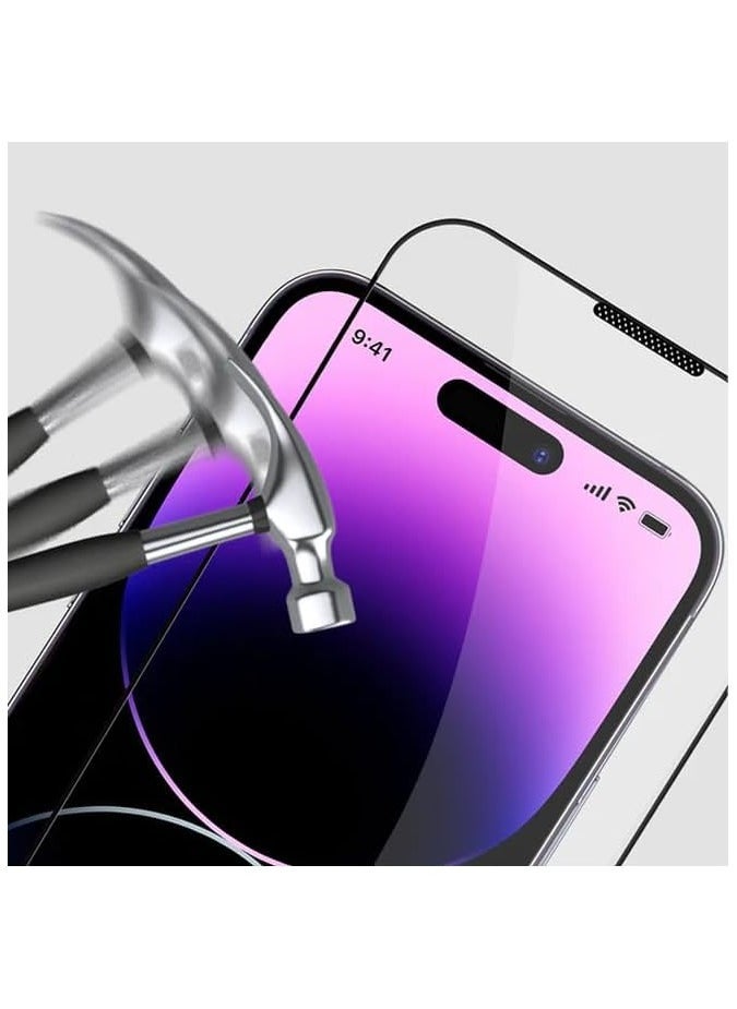 vesus Screen Protector Designed For iPhone 15 Pro Max Anti-Scratch Anti-Glare Tempered Glass Clear Edge to Edge Full Coverage Friendly With Smooth Touch Screen Protector For Apple iPhone 15 Pro Max - Image 5