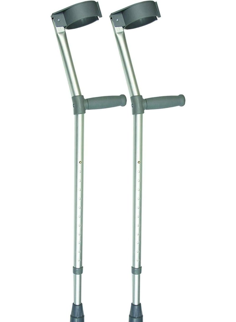 مرقمة عكازات دايز المزدوجة القابلة للتعديل للبالغين، مقبض مريح، مساعدة خفيفة الوزن على الحركة، مقبض بزوج واحد - Image 1