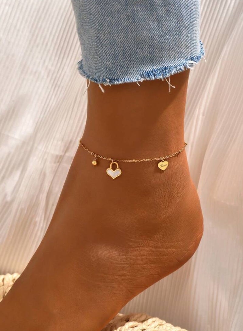 Attractives Trendy Stainless Steel Gold Plated Anklet For Women - Image 1
