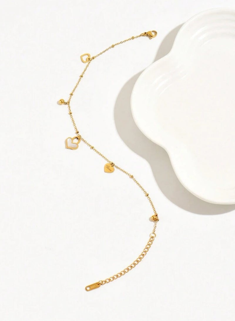 Attractives Trendy Stainless Steel Gold Plated Anklet For Women - Image 3
