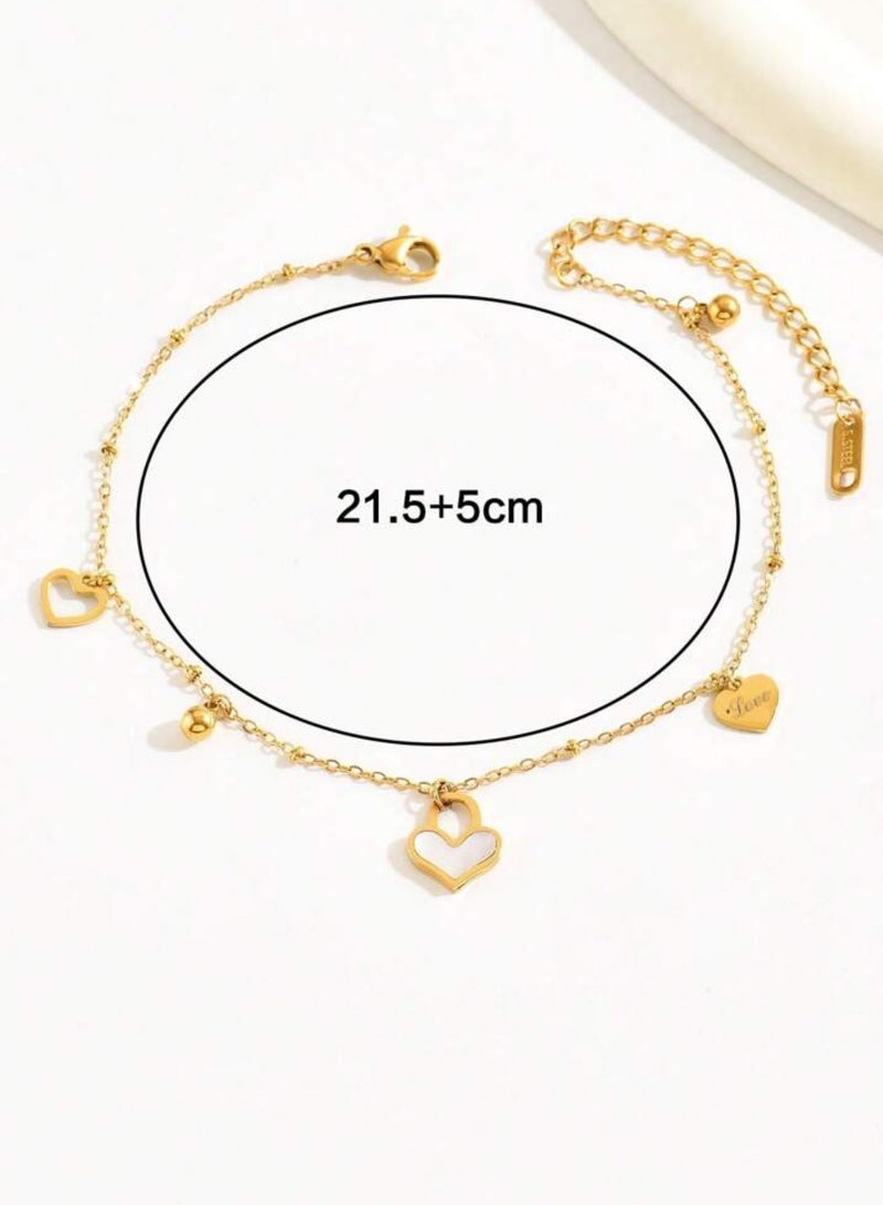Attractives Trendy Stainless Steel Gold Plated Anklet For Women - Image 4