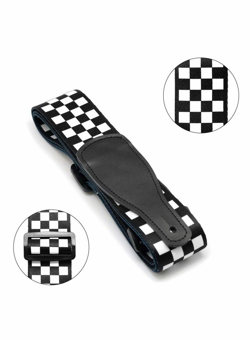 كاست ويف حزام جيتار مطرز، حزام جيتار/حزام باس قابل للتعديل، حزام قطني للجيتار باس، والجيتارات الكهربائية والصوتية (الطول 104-170 سم، العرض 5 سم) - Image 2