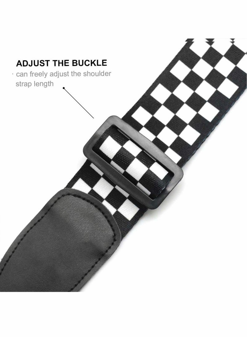 كاست ويف حزام جيتار مطرز، حزام جيتار/حزام باس قابل للتعديل، حزام قطني للجيتار باس، والجيتارات الكهربائية والصوتية (الطول 104-170 سم، العرض 5 سم) - Image 5