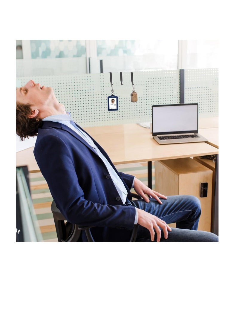 Adjustable Cubicle Hooks, 6 Pack Cubicle Wall Hooks, Metal Over The Door Hooks, Universal Cubicle Hangers for Hanging Clothes Towels Coats Hats, Fit Panels with 1.4" to 3.5" Thickness, Black - Image 4