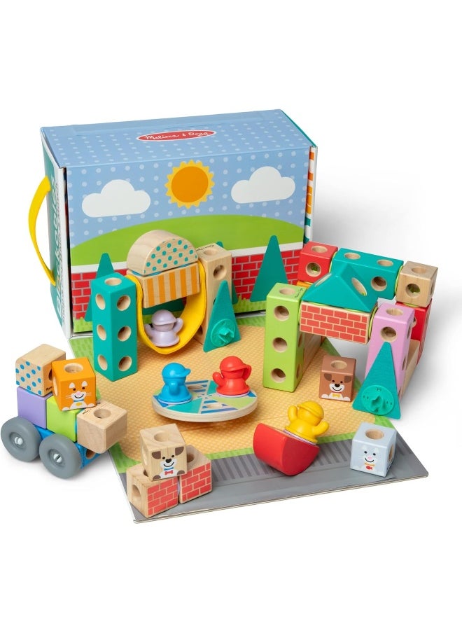 Melissa & Doug Melissa & Doug Blockable Town Snap And Play Building Set (73 Pieces)  - Image 2