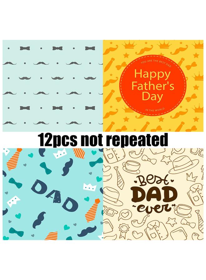 Bluejw 12 Father's Day Ins Hand Account DIY Material Paper Festival Packaging Cutting Album Material Package - Image 5
