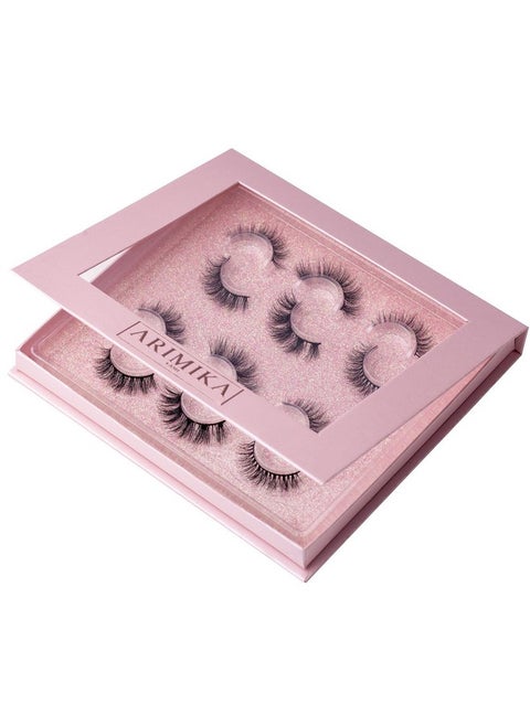 3 Styles 6 Pairs Natural Look 3D Mink False Eyelashes Short Fluffy Wispy Book Lashes A36N01