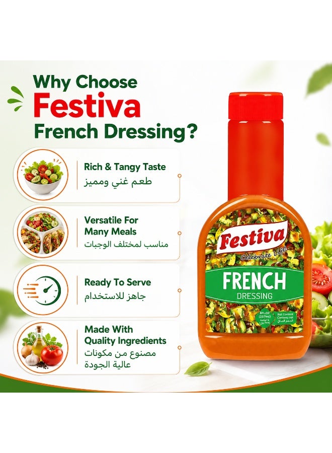 Festiva French Dressing 237ml - Tangy Salad Dressing and Sandwich Spread for Burgers, Wraps and Snacks - Dip and Dressing Sauce - Image 4
