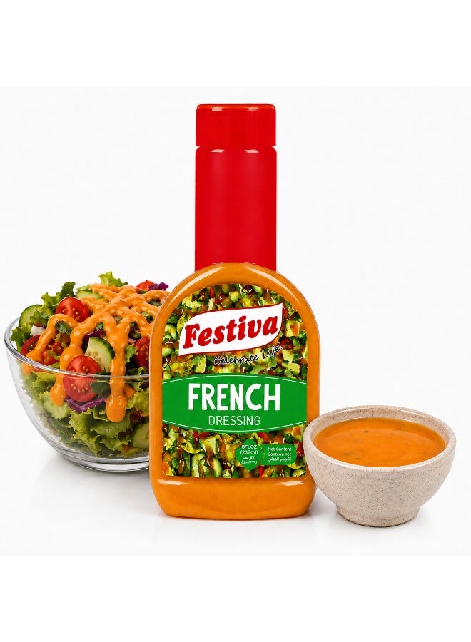 Festiva French Dressing 237ml - Tangy Salad Dressing and Sandwich Spread for Burgers, Wraps and Snacks - Dip and Dressing Sauce - Image 1