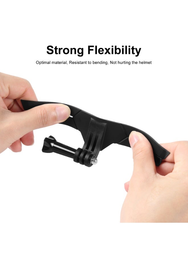 بولوز حامل كاميرا خوذة للدراجات النارية من نوع Bending – تركيب ثابت من PA+ABS، لاصق مضاد للانزلاق، متوافق مع نظام تثبيت GoPro، زاوية تصوير POV، سهل التركيب والإزالة - Image 4