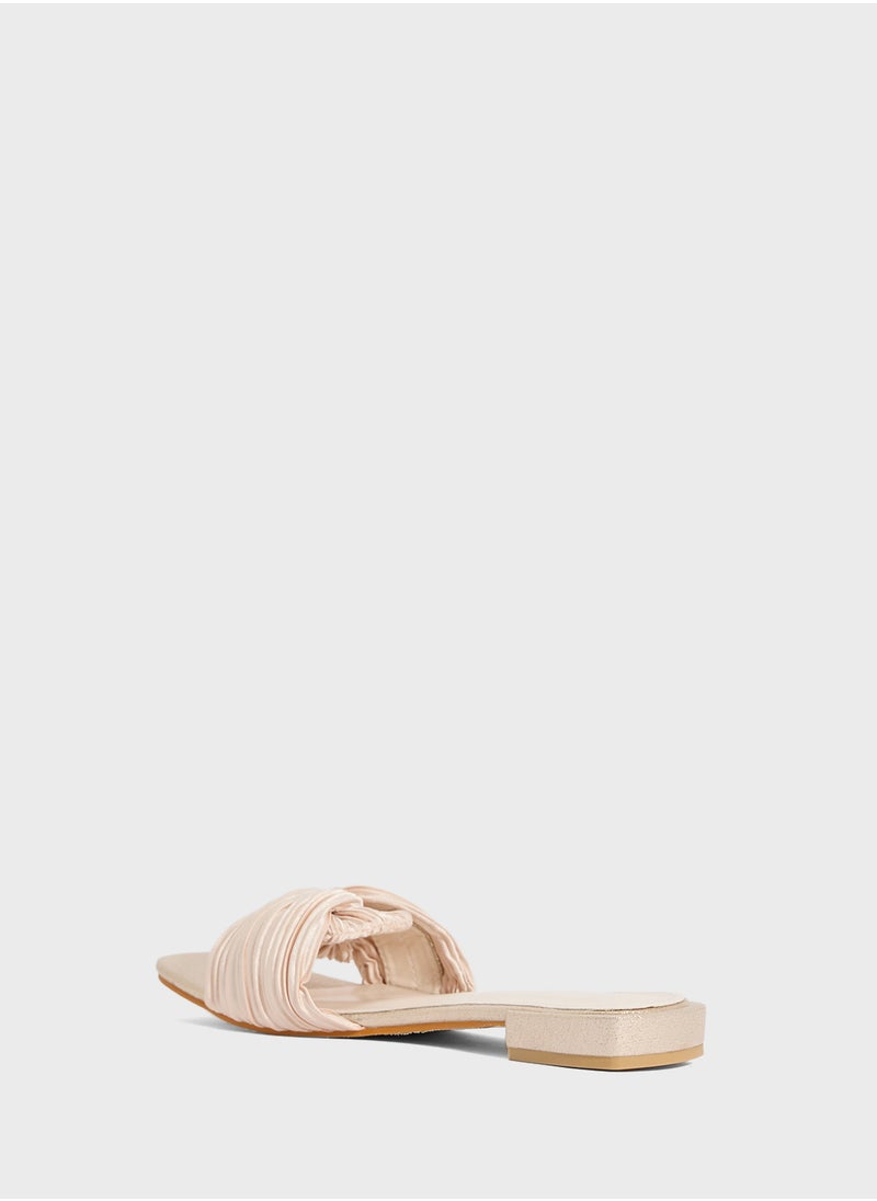 ELLA Knot Effect Flat Sandal  - Image 3