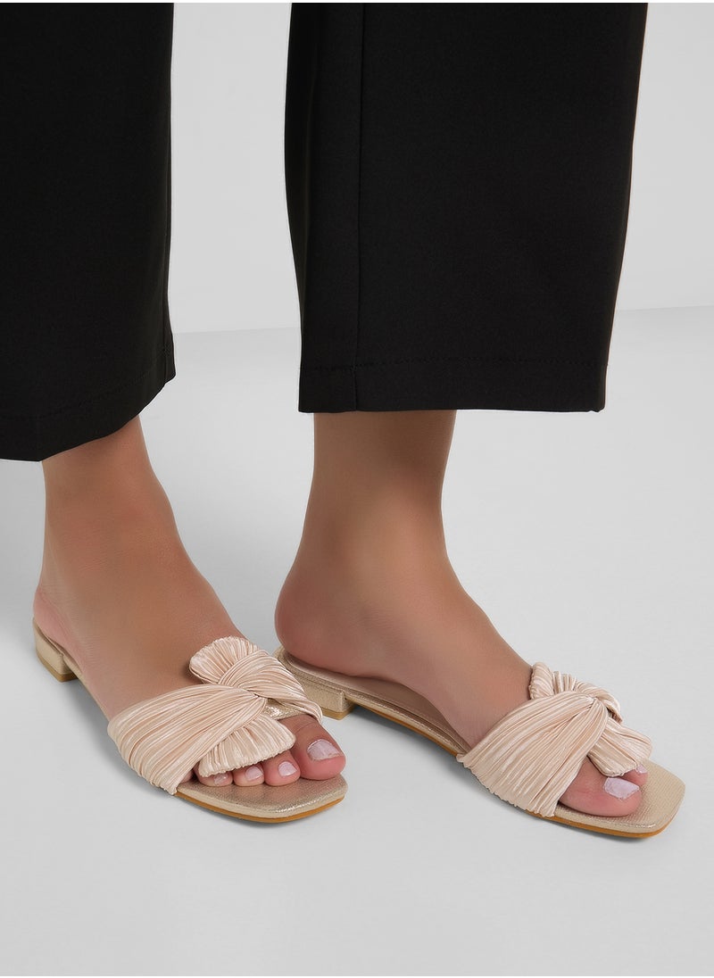 ELLA Knot Effect Flat Sandal  - Image 5