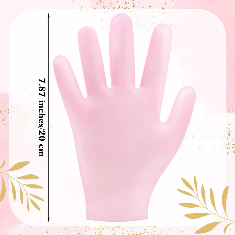 Generic Silicone Moisturizing Gloves 1 Pairs Gel Spa Hydrating Gloves Soft Silicone Gloves for Dry Hands Lotion Gloves for Hand Softening Repairing Dry Cracked Hand Care Fit for Men and Women Multi  - Image 2