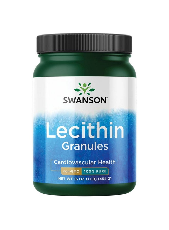 Swanson 100% Pure Lecithin Granules (Non-GMO) 16 Ounce (1 lb) (454 g) Granules - Image 1