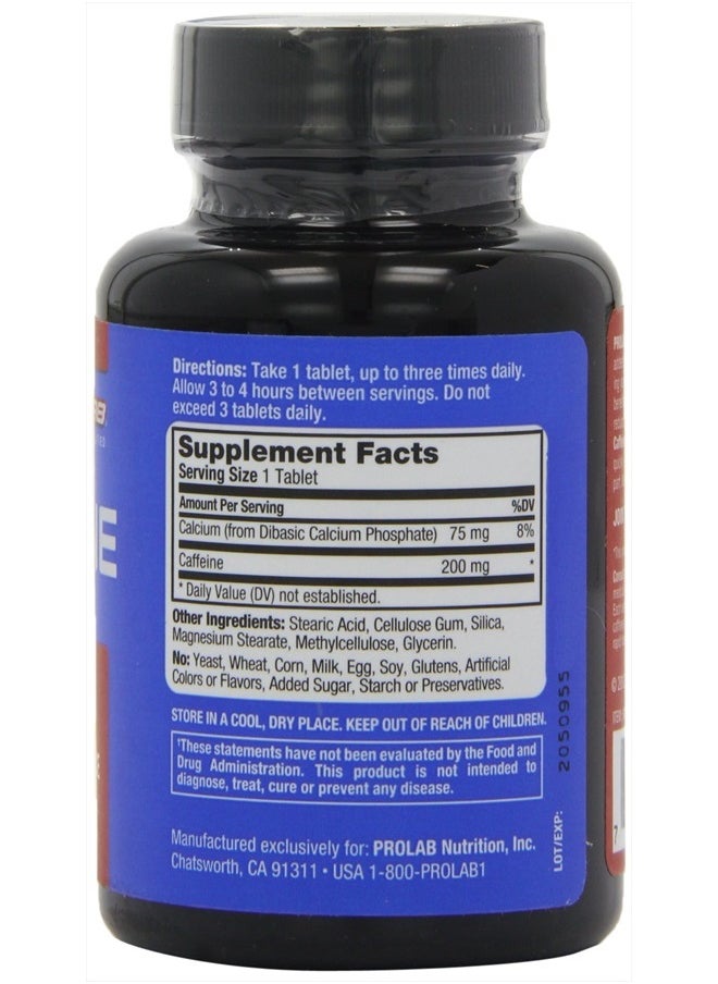 PROLAB - Caffeine Tablets 100 Count - Image 1
