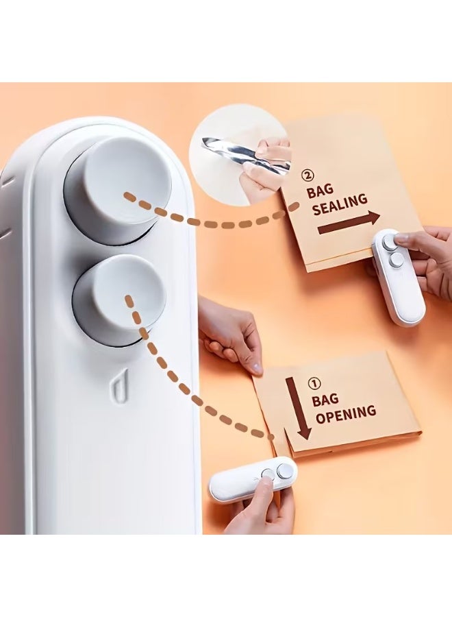 Goolsky Portable Snack Sealer, Manual Plastic Bag Sealer, USB Rechargeable, 150mAh Lithium Battery, Compact Kitchen Catering Food Service Equipment - Image 5