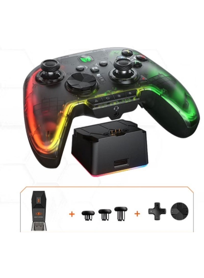 BIGBIG WON Classic Gamepad BIGBIGWON Rainbow 2 Pro Wireless Gaming Controller with Charging Dock for Switch / PC / Android / iOS with Hall Effect Trigger, 0 Deadzone Joystick, 1000mAh Battery, 1000Hz Polling Rate, 12-bit AXIS-RESOLUTION, 8-Way Mechanical D-pad, 4 Large Extra Buttons - Image 3